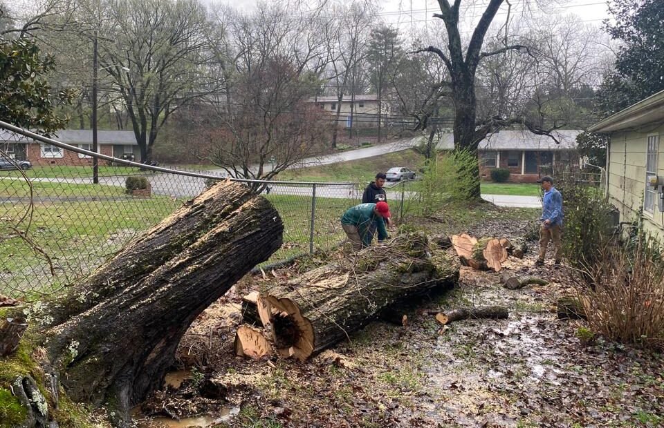 Storm damage visual from the company website